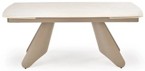 Stół rozkładany SALIX 180(260)x90 trawertyn/kaszmirowy HALMAR