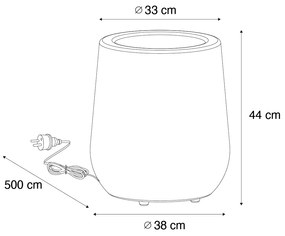 Zewnetrzna Inteligentna lampa podłogowa ogrodowa doniczka biała IP44 z WiFi A60 - Flowerpot Nowoczesny Oswietlenie zewnetrzne