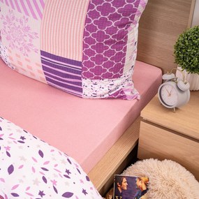 4Home Prześcieradło frotte różowy, 90 x 200 cm