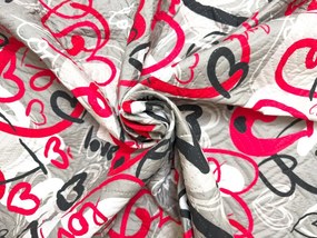 Narzuta na łóżko STREET LOVE, szary Rozmiar: 220 x 240 cm