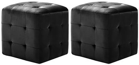 Zestaw dwóch czarnych puf do salonu 80x28x154 P8-T94