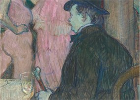 Obraz na szkle - Henri de Toulouse-Lautrec, Maxime Dethomas, reprodukcje (70x50 cm)