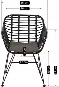 Krzesło rattanowe Richly – eleganckie, ergonomiczne i odporne na warunki atmosferyczne, idealne do wnętrz