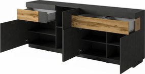 Komoda SILVANA 219 cm do Salonu Sypialni Odcienie szarości
