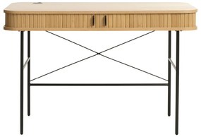Biurko w dekorze dębu 60x120 cm Nola – Unique Furniture