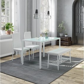 Zestaw stołowy biały 120x70x75 grand