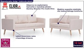 Komplet 2 sof wypoczynkowych Kazora - Kremowy