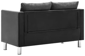 Atrakcyjna 2-osobowa sofa Karlo 2Q - czarno-jasnoszara