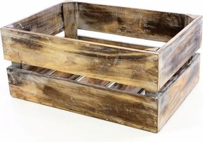 Drewniane pudełko VINTAGE DIVERO brązowe - 51 x 36 x 23 cm