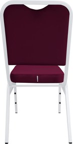 Krzesło Marco tkanina Welur bankietowe konferencyjne stelaż metalowy : Kolor Stelaża - Biały, Kolor tkaniny - VELVET - MG02