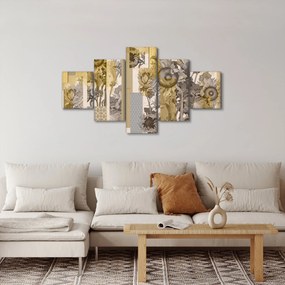 Obraz - Kolaż ze słonecznikami (125x70 cm)
