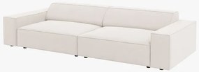 OUTLET Sofa 4-osobowa jasny beż tkanina strukturalna 244x102x70 Jodie od Micadoni