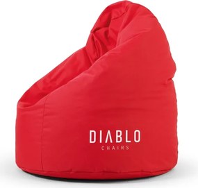Dziecięca pufa gamingowa z granulatem Diablo Chairs, czerwona