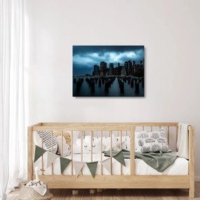 Obraz na szkle  - Widok na drapacze chmur Nowego Jorku (70x50 cm)