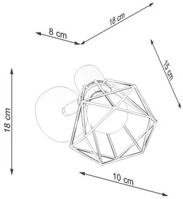 Czarny kinkiet ø 10 cm Varpu – Nice Lamps