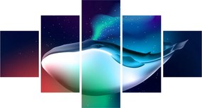 Obraz - Kosmiczny wieloryb (125x70 cm)