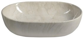 Beżowa ceramiczna umywalka 59x42 cm Dalma – Sapho