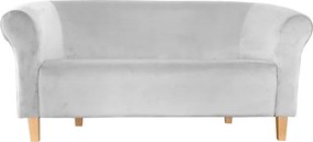 Sofa Milo tkanina Welur : Kolor nogi - Drewno, Kolor tkaniny - VELVET - MG39, Typ tkaniny - Velvet, Wysokość nogi - 15 cm