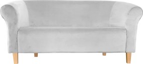 Sofa Milo tkanina Welur wygodna sofa tapicerowana do salonu i poczekalni : Kolor nogi - Drewno, Kolor tkaniny - VELVET - MG39, Typ tkaniny - Velvet, Wysokość nogi - 15 cm