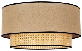 Duolla - Lampa sufitowa BOHO 1xE27/15W/230V śr. 45 cm beżowa/rattan