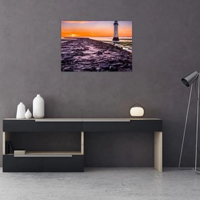 Obraz na szkle latarni morskiej (70x50 cm)