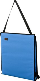 Outsunny Leżak plażowy, składany, z regulowanym oparciem, boczną kieszenią, miękką wyściółką, stalową ramą, Niebieski, 142x51x40 cm | Aosom PL