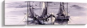 Obraz - Port, obraz olejny (170x50 cm)