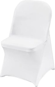 Białe Pokrowce na Krzesła Składane z Elastanu SucceBuy dla Wesela i Jadalni, Zestaw 100 sztuk