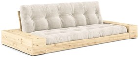 Biała sztruksowa rozkładana sofa 244 cm Base – Karup Design