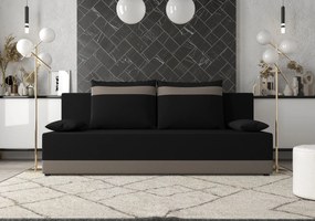 Czarno-brązowa sofa rozkładana z funkcją spania E1-Z66