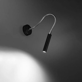 Kinkiety nowoczesny Xilar, stal - 1 źródło światła 3000K - L.8 x H.52 cm - czarny