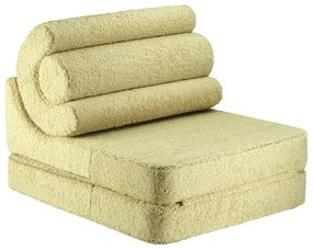 Zielony fotel dziecięcy z materiału bouclé Flipster – Wigiwama