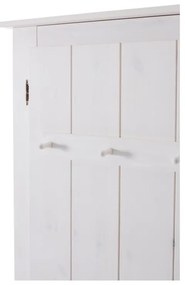 Biała szafa z litego drewna sosnowego z lustrem 120x170 cm Bertram – Støraa