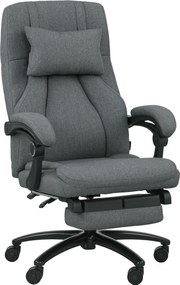 Vinsetto Fotel biurowy z masażem, port USB, obrotowe koła, ciemnoszary