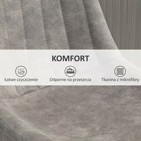 HOMCOM Stołki barowe regulowane retro szare czarne z podnóżkiem wygodne krzesła kuchenne do wyspy | Aosom PL