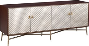 Czterodrzwiowa komoda glamour Stilig ST198 z wzorem rybiej łuski