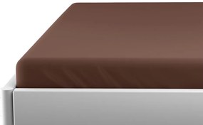 PrzytulneMieszkanie.pl Prześcieradło z jerseyu do łóżeczka dziecięcego EXCLUSIVE 70x140 cm ciemnobrązowe