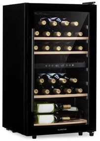 Klarstein Barossa 48cm 34 Butelki Winiarka Dwustrefowa Czarny