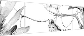 Obraz - Akwarelowa dżungla (170x50 cm)