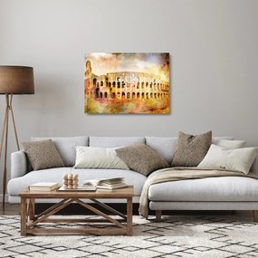 Obraz na szkle - Malarstwo cyfrowe, Koloseum, Rzym, Włochy (70x50 cm)