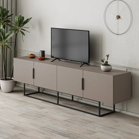 Szarobeżowa szafka pod TV 200x55 cm Titan – Marckeric