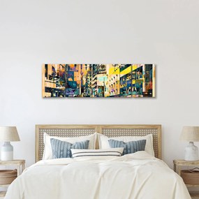 Obraz malowanej abstrakcji (170x50 cm)