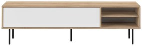 Biała szafka pod TV w dekorze dębu 165x40 cm Ampère – TemaHome