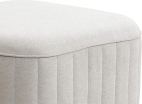 Pufa LAREN w kolorze ecru w tkaninie CASTEL 04