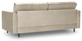 Beżowa aksamitna sofa Milo Casa Santo, 219 cm