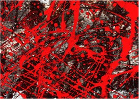 Obraz - Ekspresyjna abstrakcja (70x50 cm)