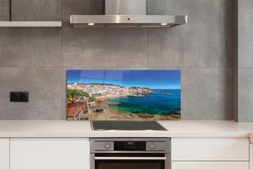 Panel szklany do Kuchni Nadmorska Plaża o Poranku