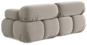 Beżowa aksamitna sofa modułowa 190 cm Lokua – Makamii