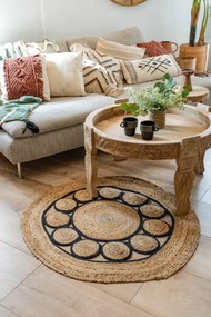 Drewniany stolik kawowy, Ø 74 cm