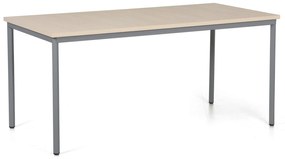 Stół do jadalni TRIVIA, ciemnoszara konstrukcja, 1600 x 800 mm, brzoza